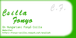 csilla fonyo business card